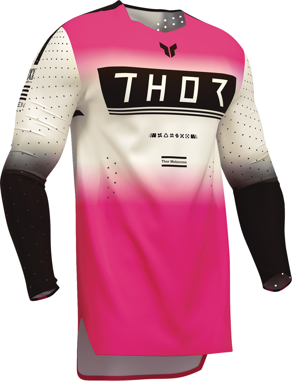 THOR Sportmode Geo Jersey - Vintage White/Pink, Medium – Part No. 2910-8758