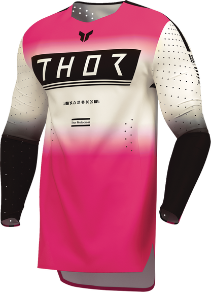 THOR Sportmode Geo Jersey - Vintage White/Pink, Medium – Part No. 2910-8758