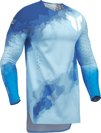 THOR Sportmode Carbon Jersey XL by THOR - Electric Blue and Powder Blue, Part No. 2910-8735
