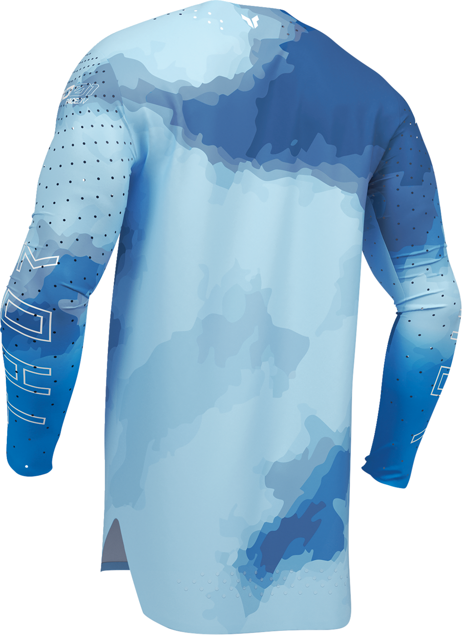 THOR Sportmode Carbon Jersey XL by THOR - Electric Blue and Powder Blue, Part No. 2910-8735