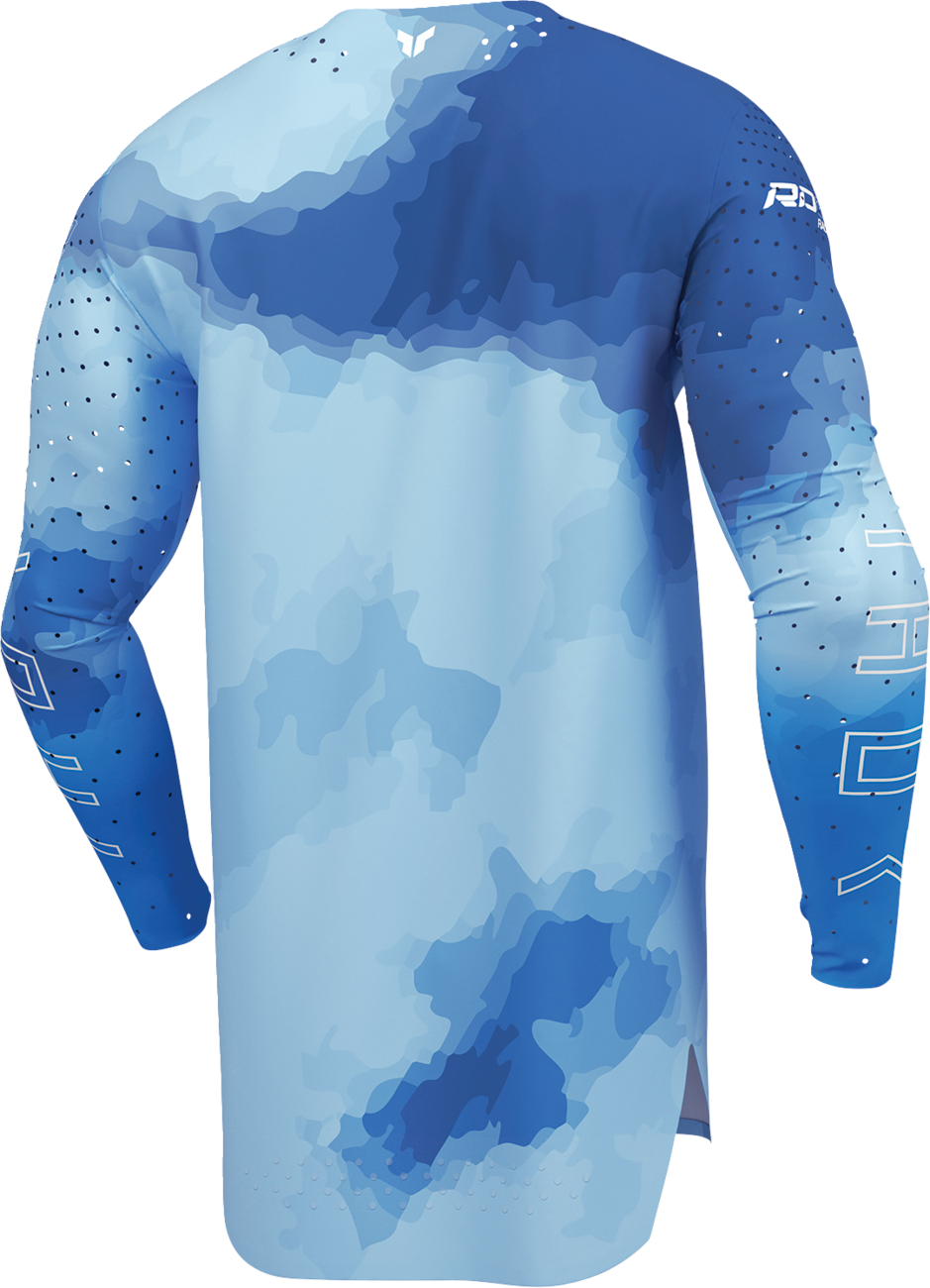 THOR Sportmode Carbon Jersey XL by THOR - Electric Blue and Powder Blue, Part No. 2910-8735