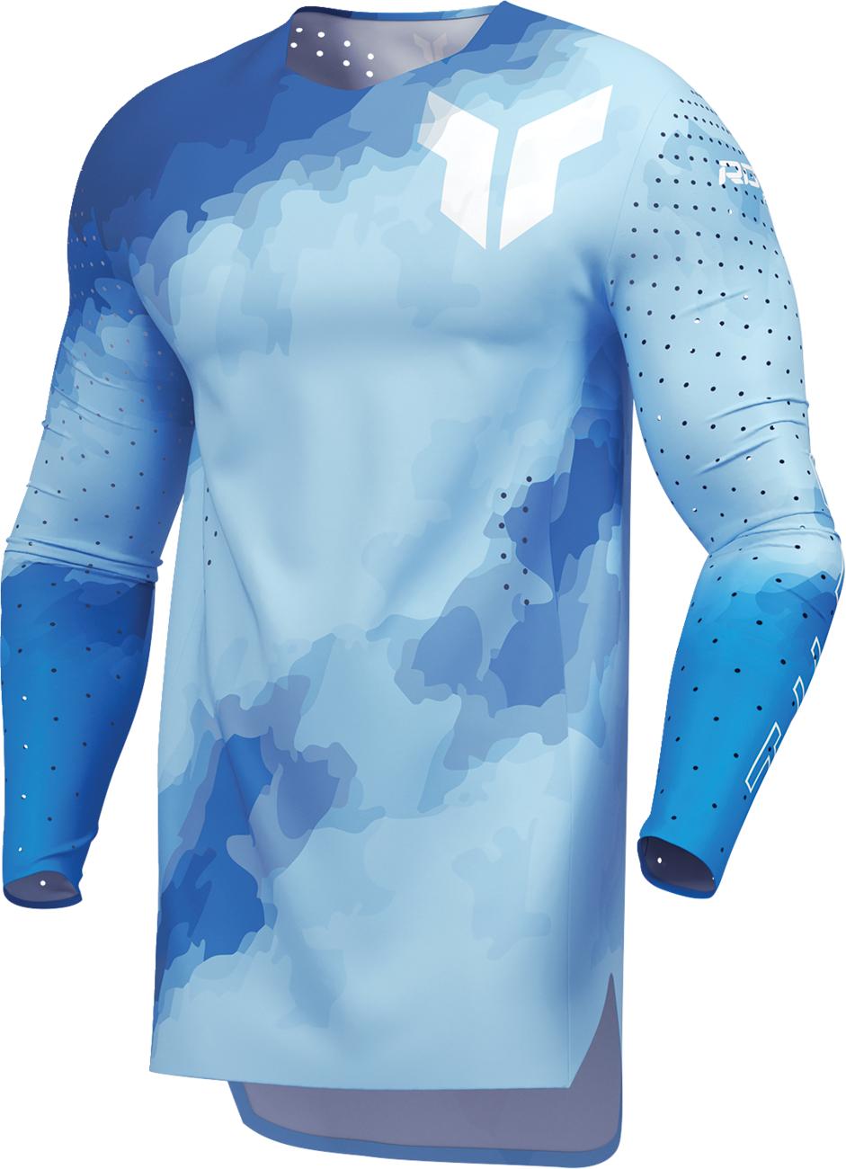 THOR Sportmode Carbon Jersey XL by THOR - Electric Blue and Powder Blue, Part No. 2910-8735