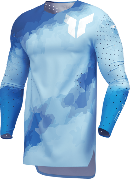 THOR Sportmode Carbon Jersey XL by THOR - Electric Blue and Powder Blue, Part No. 2910-8735