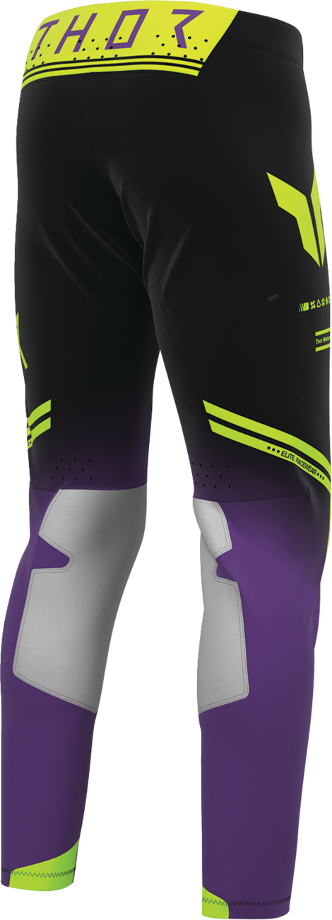 THOR Sportmode Geo Pants - Black/Purple US 28 with 4-Way Stretch and Advanced Ventilation