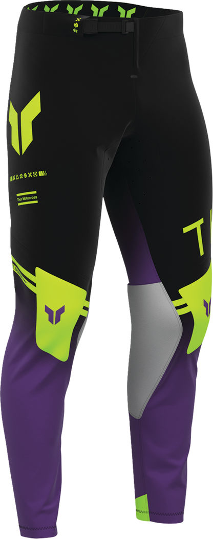 THOR Sportmode Geo Pants – Black/Purple, US 32, Part 2901-12800