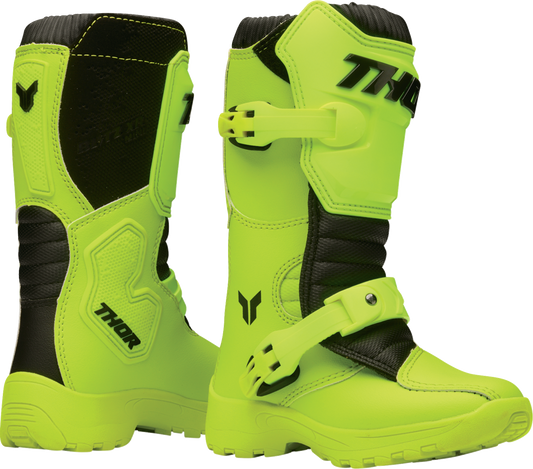 THOR Blitz XR Mini Boots - Acid US 12 - Durable Synthetic Construction with Adjustable Straps
