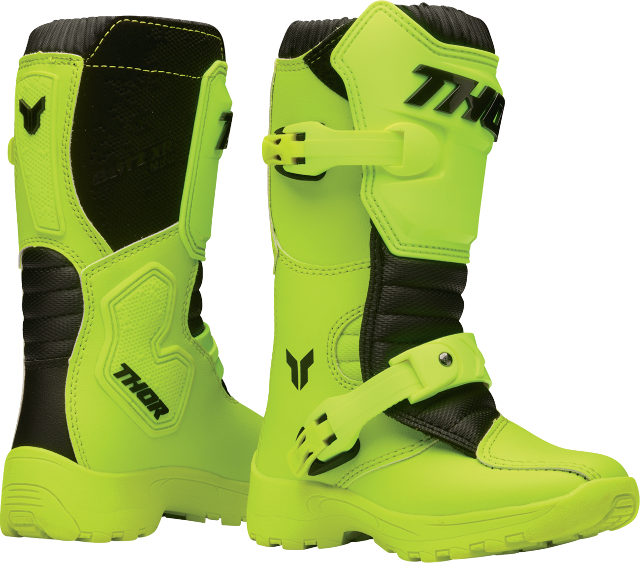 THOR Blitz XR Mini Boots - Acid (US 13) | Durable Synthetic Overlays & Adjustable Straps