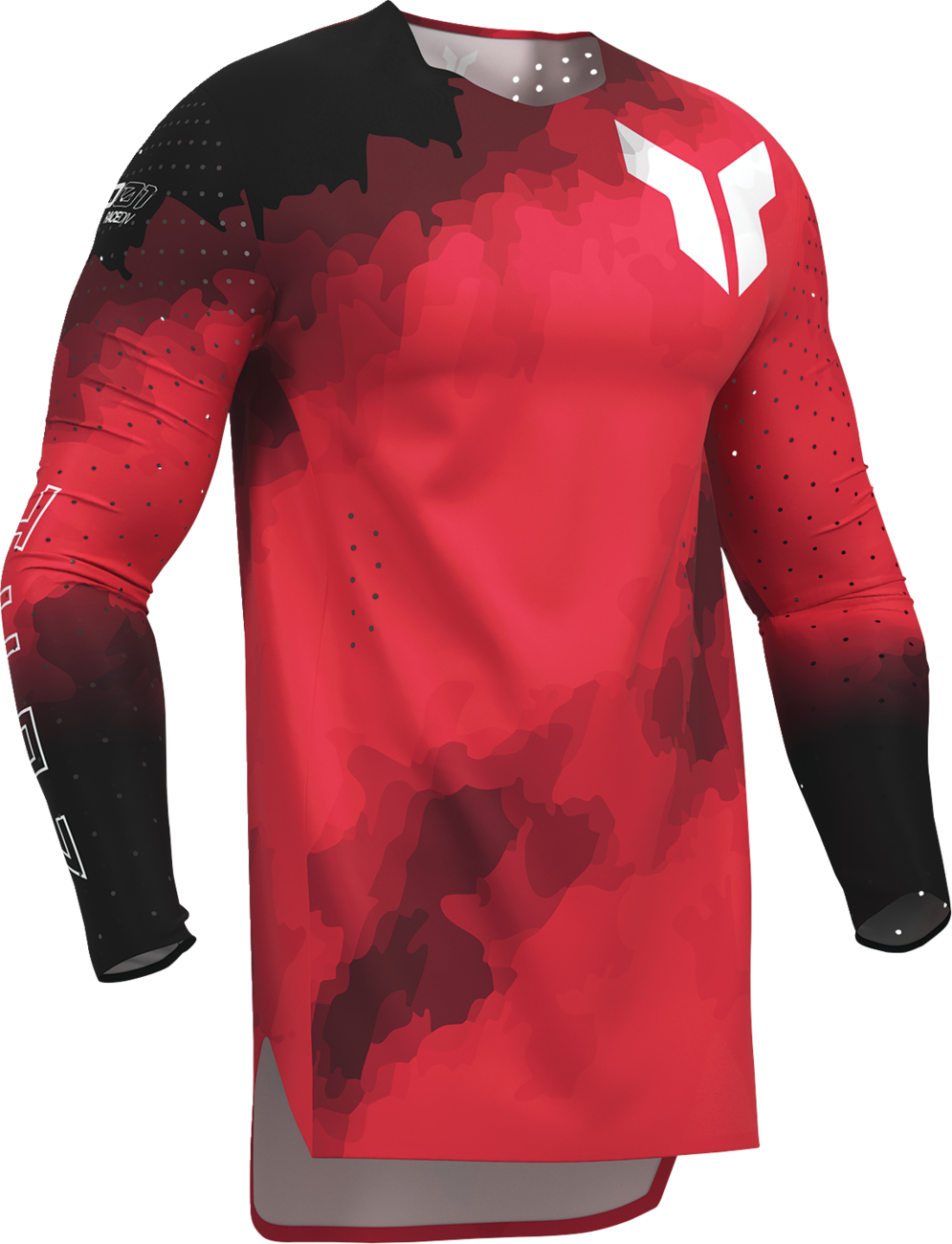 THOR Sportmode Carbon Jersey Medium by THOR - Black and Red, Part No. 2910-8728