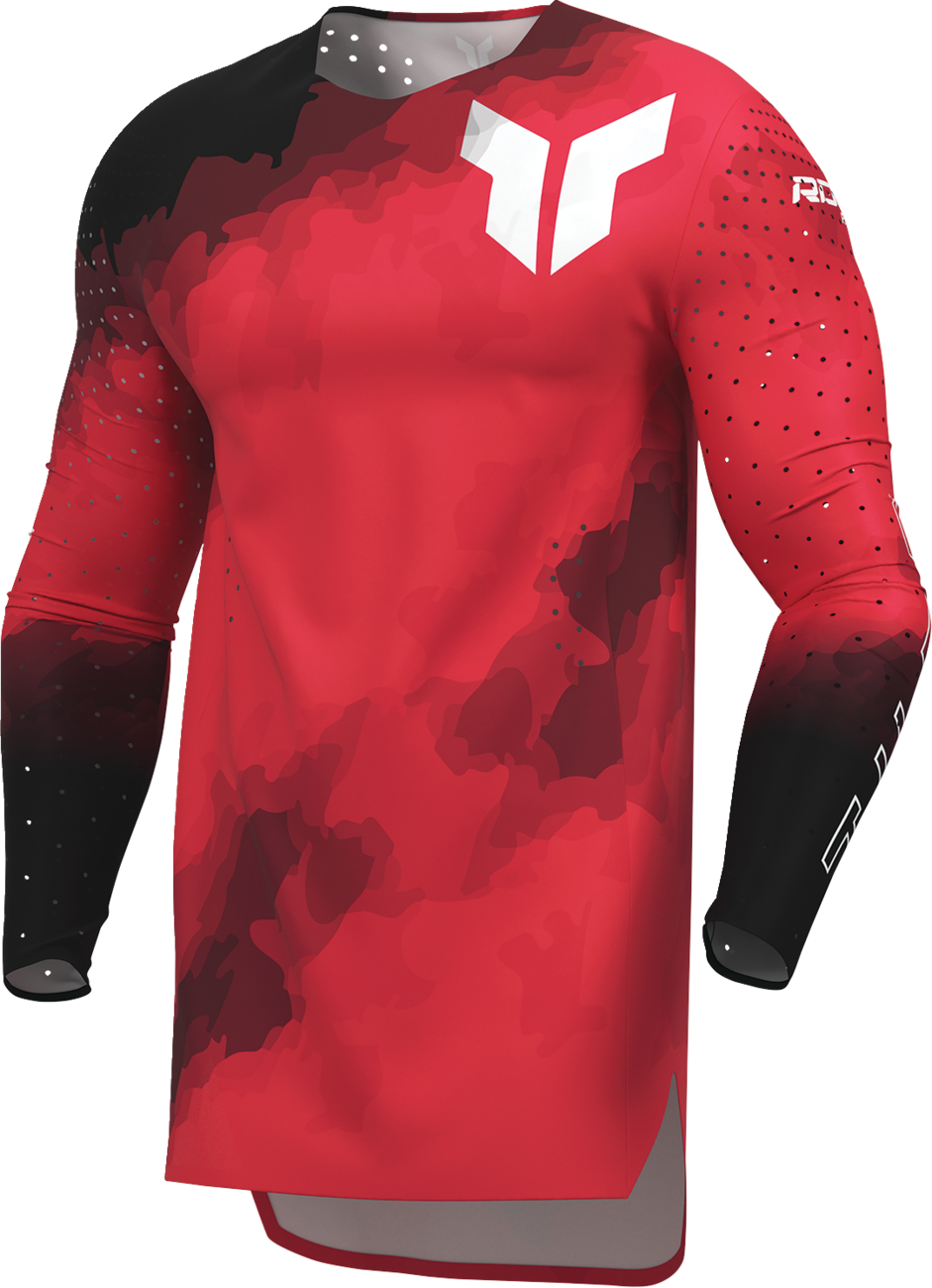 THOR Sportmode Carbon Jersey Medium by THOR - Black and Red, Part No. 2910-8728
