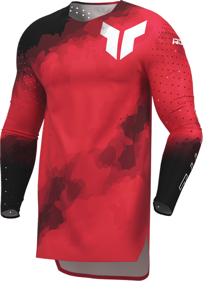 THOR Sportmode Carbon Jersey Medium by THOR - Black and Red, Part No. 2910-8728