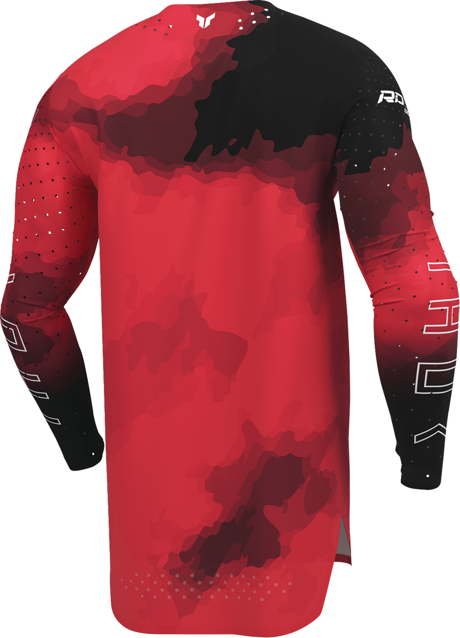 THOR Sportmode Carbon Jersey Medium by THOR - Black and Red, Part No. 2910-8728