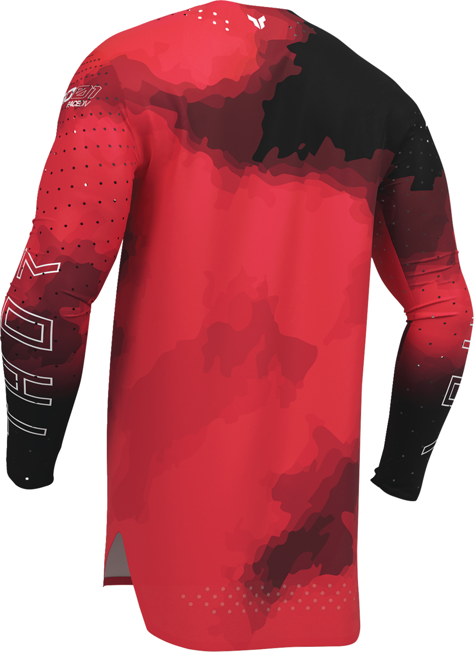 THOR Sportmode Carbon Jersey Medium by THOR - Black and Red, Part No. 2910-8728