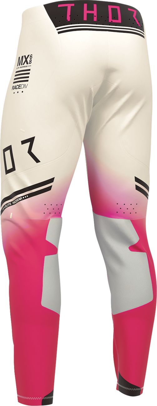 THOR Sportmode Geo Pants in Vintage White/Pink - US 36 (Part No. 2901-12830)