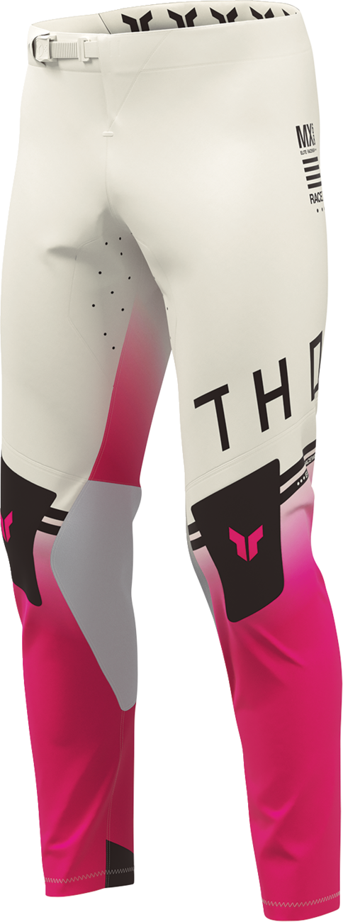 THOR Sportmode Geo Pants in Vintage White/Pink - US 36 (Part No. 2901-12830)