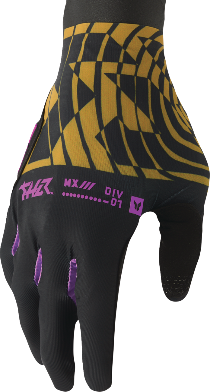 THOR Sportmode Mind Control Gloves Black/Caramel Small (Part Number 3330-8568)