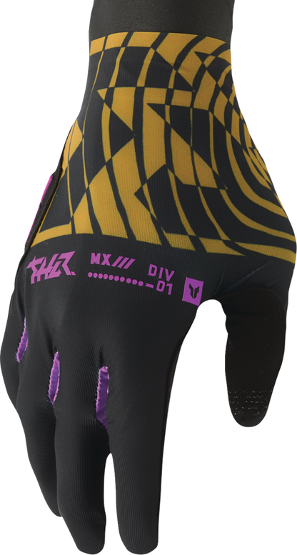 THOR Sportmode Mind Control Gloves Large 3330-8570 - Black and Caramel