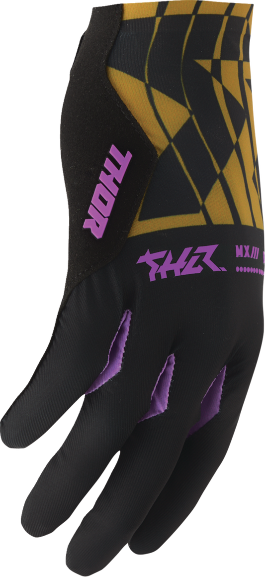 THOR Sportmode Mind Control Gloves - Black/Caramel Medium (Part #3330-8569)