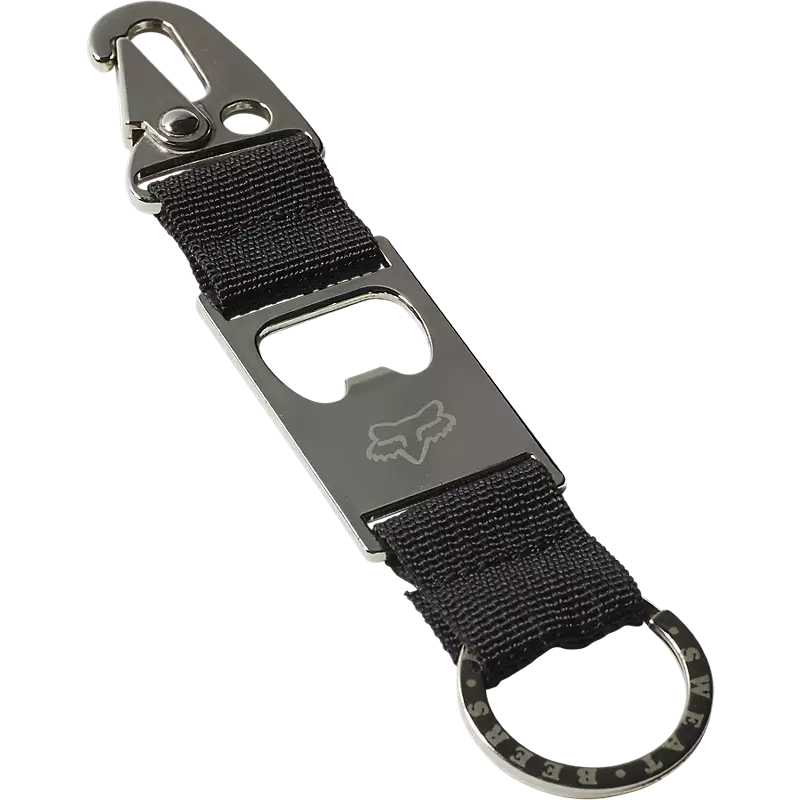 Fox Racing Double Threat Key Chain Silver
