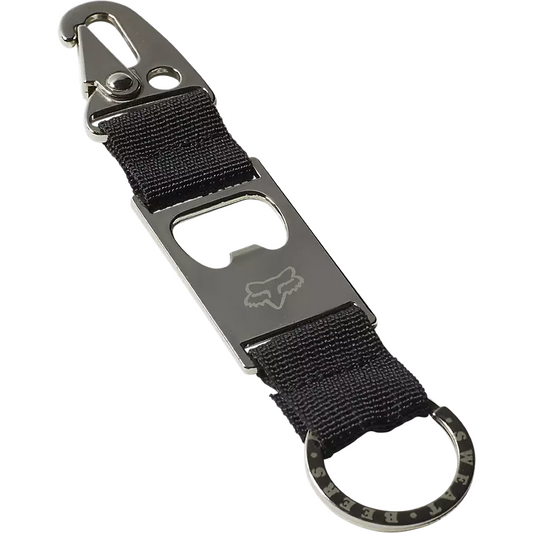 Fox Racing Double Threat Key Chain Silver
