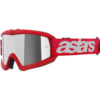 Alpinestars Vision Youth Goggles Blaze Red w Silver Mirror Lens
