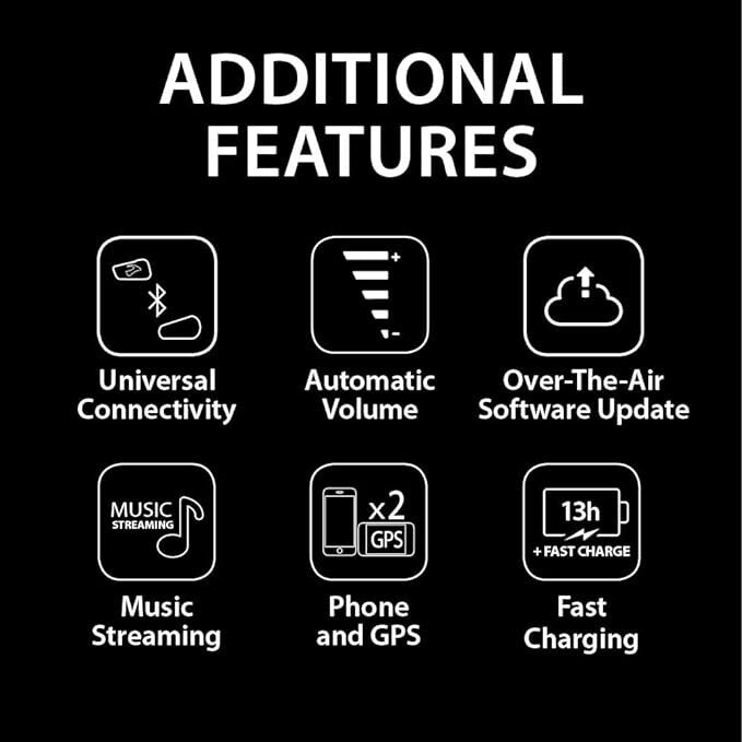 Cardo Systems FREECOM 4X Motorcycle 2-Way Bluetooth Comm Sys Black, Single