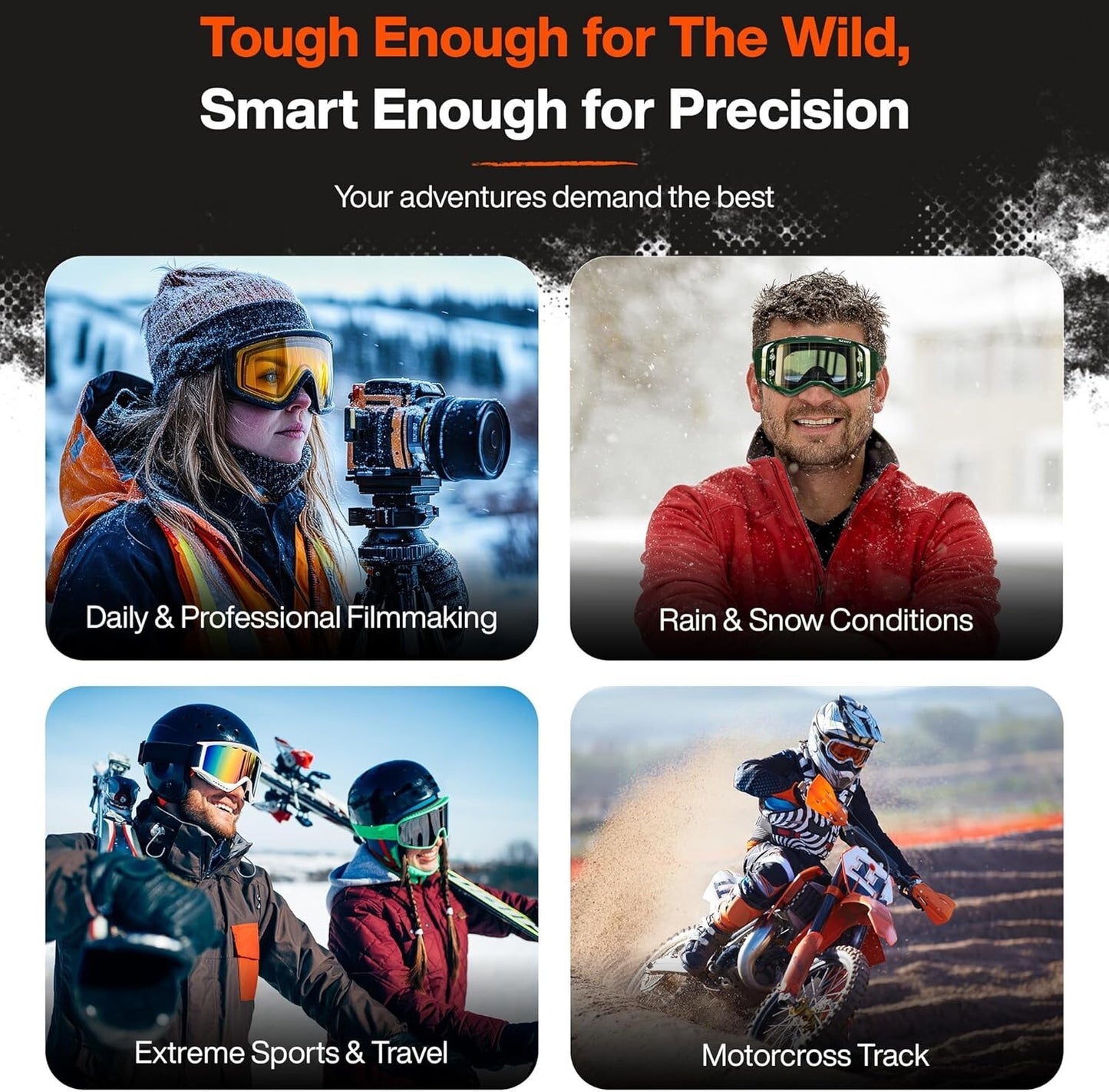 Armor Vision Smart Film Strips MX / OFF ROAD Goggle Lens Protector 50mm 3-PACK