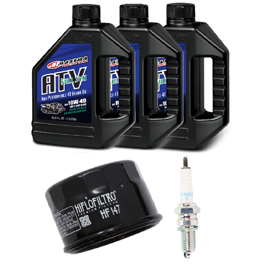 Maxima Oil Change Kit Yamaha Raptor 660 2001-2005 YFM660R & NGK SPARK PLUG 10W40
