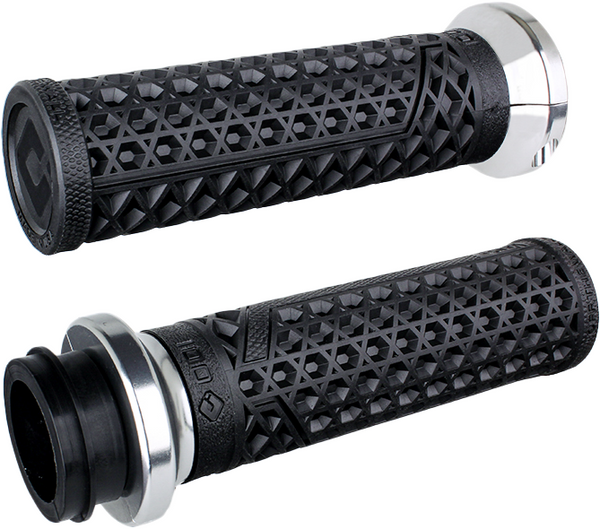 ODI Vans Signature V-Twin 1" Lock-On TBW Grips Black/ Silver V31VHTWB-S