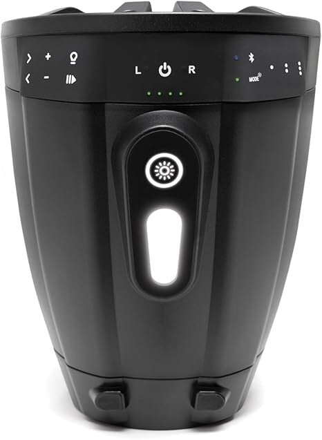 Ecoxgear SoundExtreme Amplified Bluetooth 2-way 8  Tower Speakers Marine Black