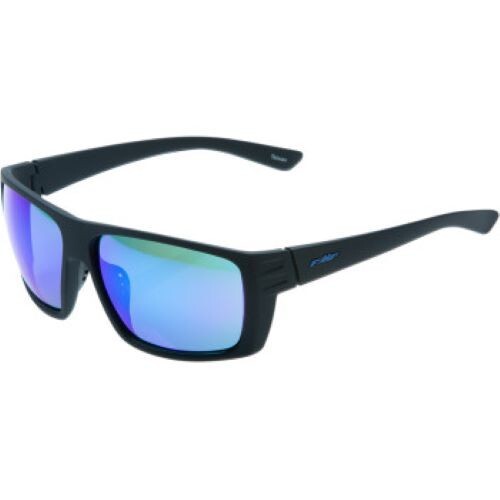 FMF Pit Stop Sunglasses (Matte Black Blue Mirror)
