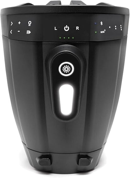 Ecoxgear SoundExtreme Amplified Bluetooth 2-way 8  Tower Speakers Marine Black