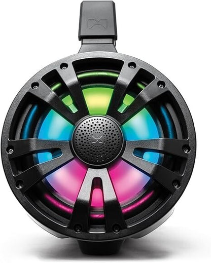 Ecoxgear SoundExtreme Amplified Bluetooth 2-way 8  Tower Speakers Marine Black