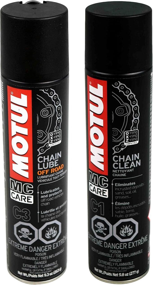 Motul C1 Chain Clean & C3 Chain Lube 9.8oz 2Pack