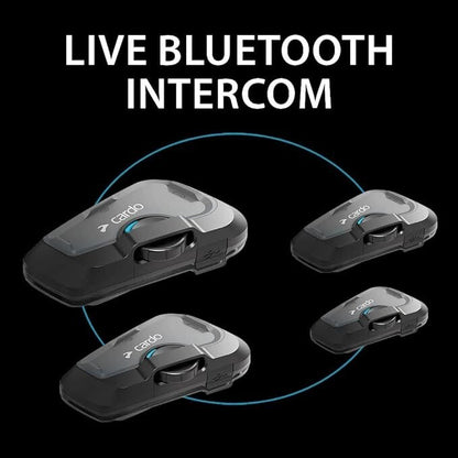 Cardo Systems FREECOM 4X Motorcycle 2-Way Bluetooth Comm Sys Black, Single