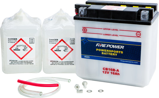 Fire Power CB16B-A 12V Heavy Duty Motorcycle Battery with Acid Pack