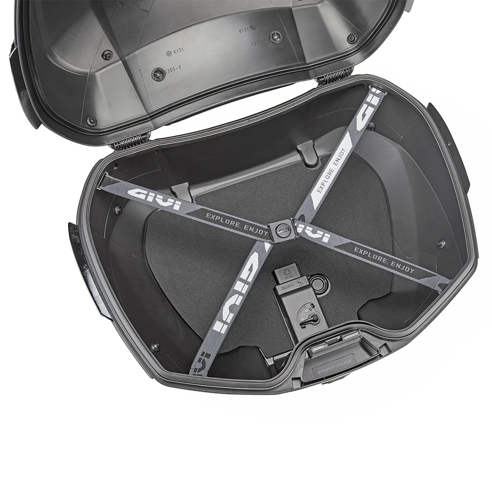 GIVI V49N Air Monokey Top Case 49L – Aerodynamic Motorcycle Luggage in Black and Silver