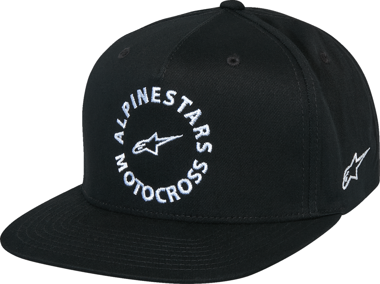 Alpinestars MX Snapback Hat - Black (Part Number 1216-81140-10-OS)