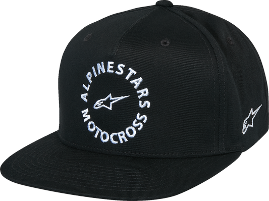 Alpinestars MX Snapback Hat - Black (Part Number 1216-81140-10-OS)