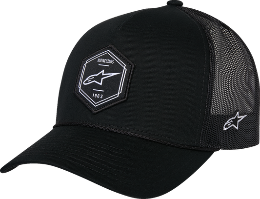 Alpinestars Hexeon Trucker Hat - Black/Black (Part No. 1216-81100-1010-OS)