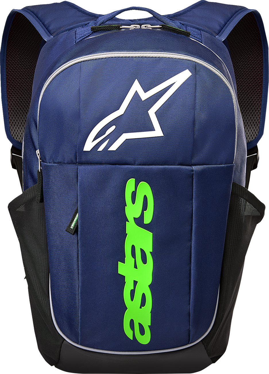 Alpinestars GFX Backpack - Navy/Green, Part No. 1216-91550-7261