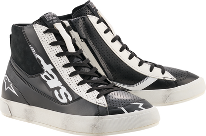 Alpinestars Stated Flair Shoes Black/White US 12 – Advanced Urban Motorcycle Footwear with Comfort and Protection