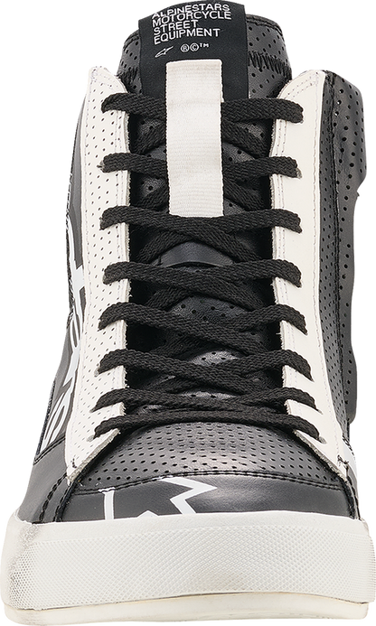 Alpinestars Stated Flair Shoes Black/White US 12 – Advanced Urban Motorcycle Footwear with Comfort and Protection