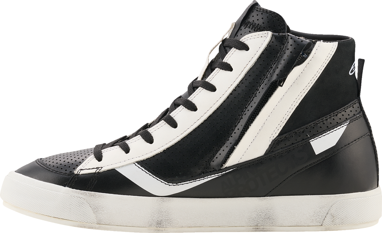 Alpinestars Stated Flair Shoes Black/White US 12 – Advanced Urban Motorcycle Footwear with Comfort and Protection