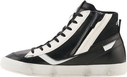 Alpinestars Stated Flair Shoes Black/White US 12 – Advanced Urban Motorcycle Footwear with Comfort and Protection