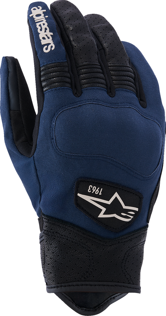 Alpinestars Tracker Gloves - Dark Blue/Black, Small - Lightweight Motorcycle Riding Gloves with Impact Protection and Breathable Design
