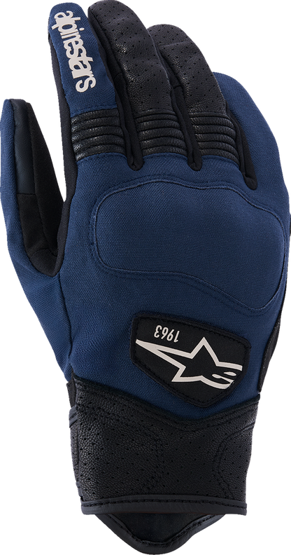 Alpinestars Tracker Gloves - Dark Blue/Black, Small - Lightweight Motorcycle Riding Gloves with Impact Protection and Breathable Design