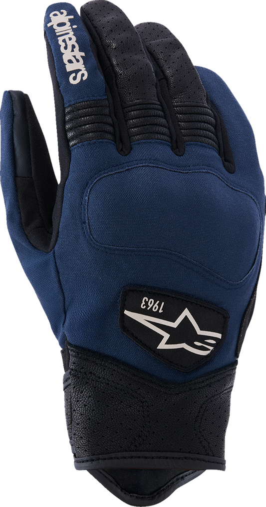 Alpinestars Tracker Gloves - Dark Blue/Black, Small - Lightweight Motorcycle Riding Gloves with Impact Protection and Breathable Design