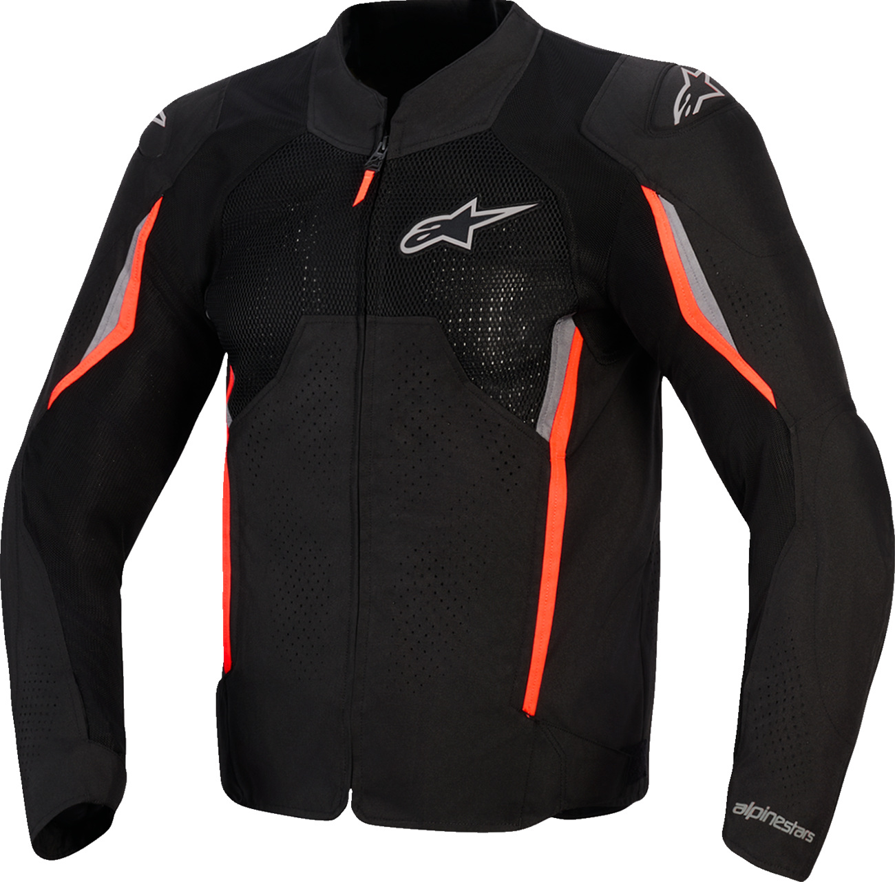 Alpinestars AST v3 Air Jacket - Black/Dark Gray/Red Fluo - 4XL (Part #3300426-1051-4XL)