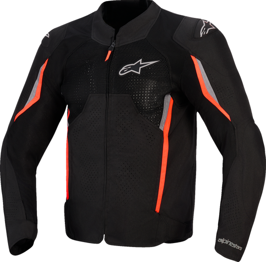 Alpinestars AST v3 Air Jacket - Black/Dark Gray/Red Fluo - 4XL (Part #3300426-1051-4XL)
