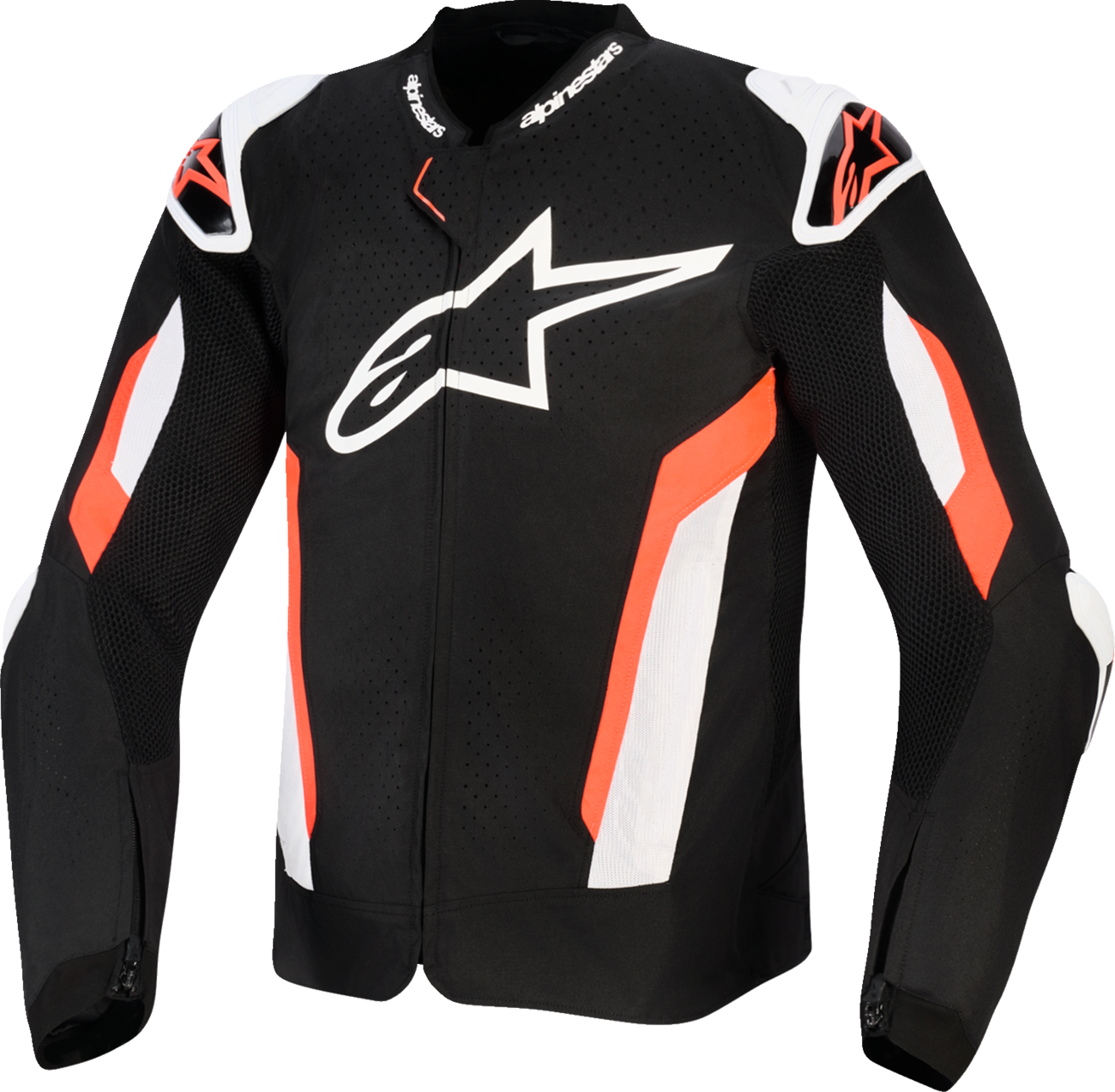 Alpinestars T-GP Air Jacket Black/Red Fluo 3XL – Lightweight Racing Motorcycle Jacket with Aero Hump and Advanced Ventilation